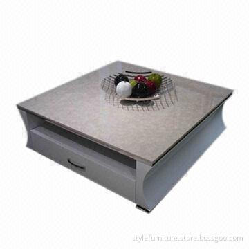 Coffee table, square, marble top